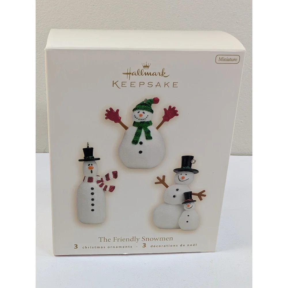 Hallmark‎ Keepsake Ornament The Friendly Snowmen Set of 3 Ornaments 2008